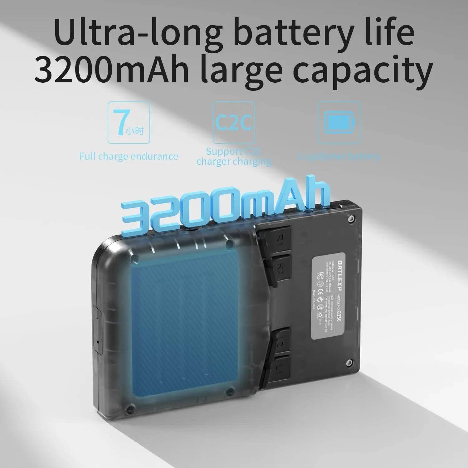 G350 Retro Handheld Game Console , 3.5 Inch IPS Screen Linux System Built-in 64G TF Card 4371 Games Preloaded Game Console 3200mAh Battery(Transparent Black) - Blustars -We will make your life easier.